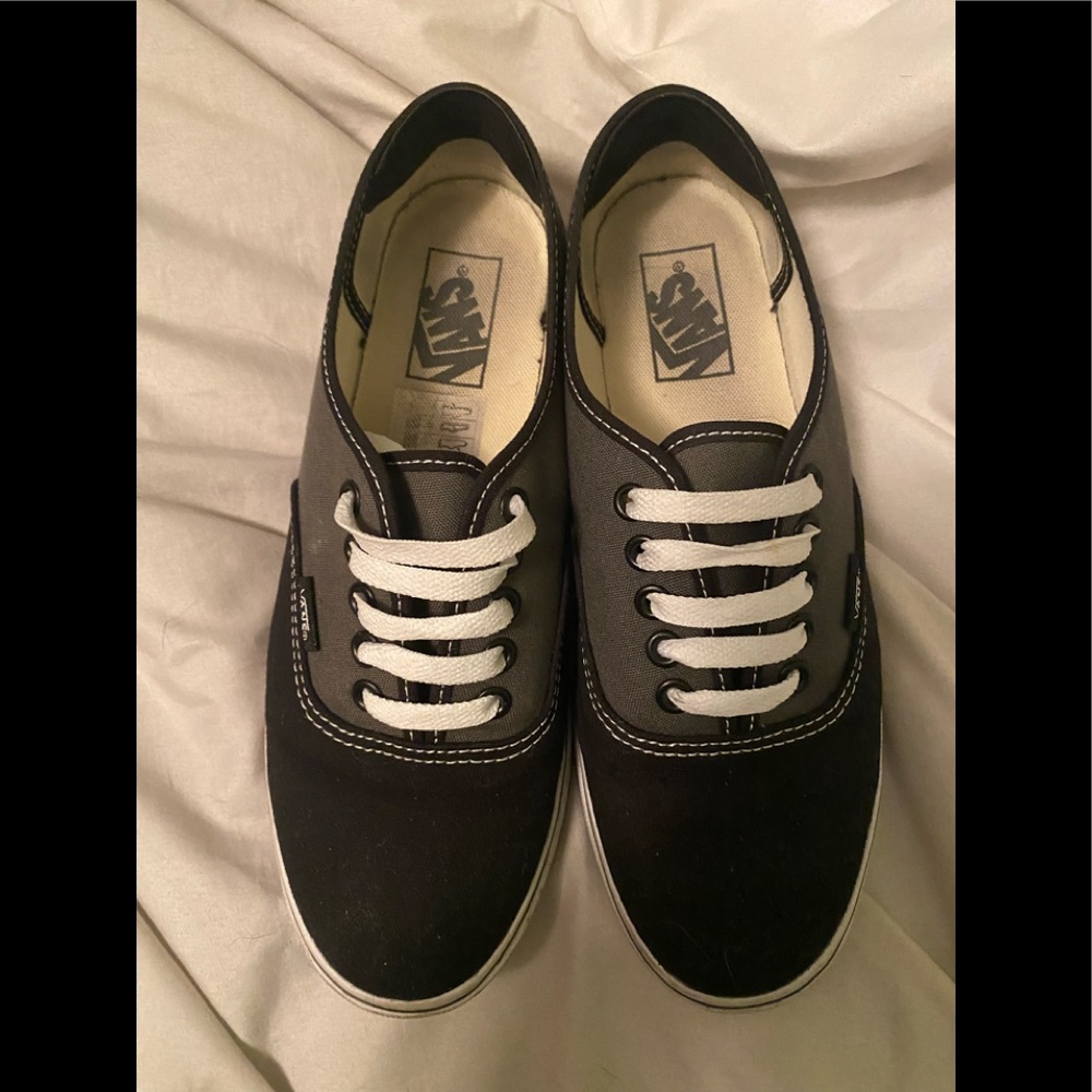 Vans black and gray shoes